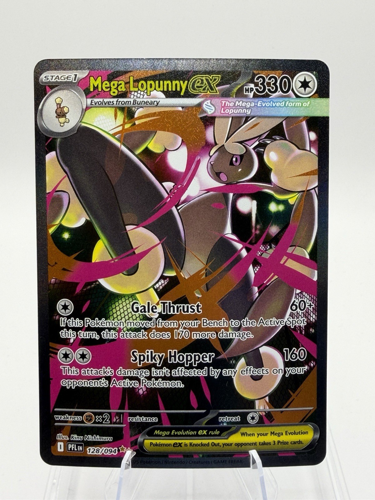 Mega Lopunny EX 128/094 SIR Phantasmal Flames Pokemon TCG LP