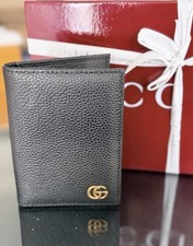 GUCCI Supreme Passport Cover Case Ophidia Black Emblem Monogram Wallet Leather