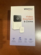 Vivitar Security Video Doorbell & Chime Kit WIFI White DB201 Bluetooth NEW