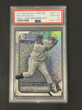 Oscar Colas 2022 Bowman Chrome 1st Black White Mini-Diamond PSA 10 White Sox 