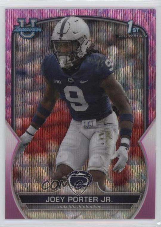 2022 Bowman U Chrome Pink Wave Refractor 101/125 Joey Porter Jr #79 0o5