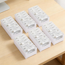 6 Set Cable Organizer Box with 42 Clear Switch Case Power Cord Organizer Desktop