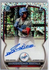 2023 Bowman Chrome Prospect Speckle Refractor /299 Mairoshendrick Martinus Auto