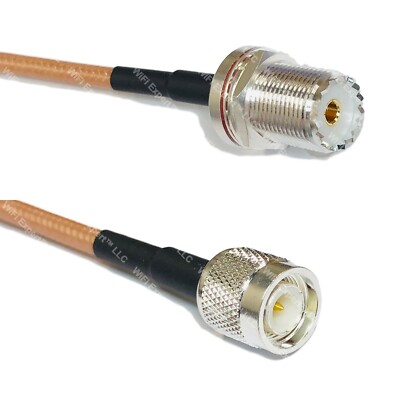 RG400 UHF Female BULKHEAD to TNC MALE RF Cable FAST-SHIP LOT