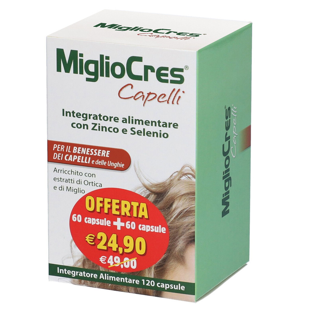 F&F Migliocres Integratore Alimentare Anticaduta Capelli E Unghie 120 Capsule - Immagine 13