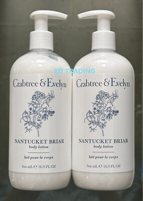 (2-Pk) Crabtree & Evelyn ~ NANTUCKET BRIAR BODY LOTION 500ml Made in Canada