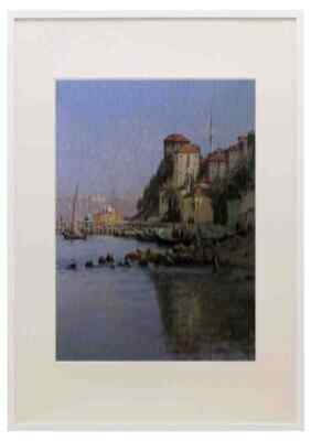Fausto Zonaro Marmarameer A3 A4 gerahmter Druck Bild
