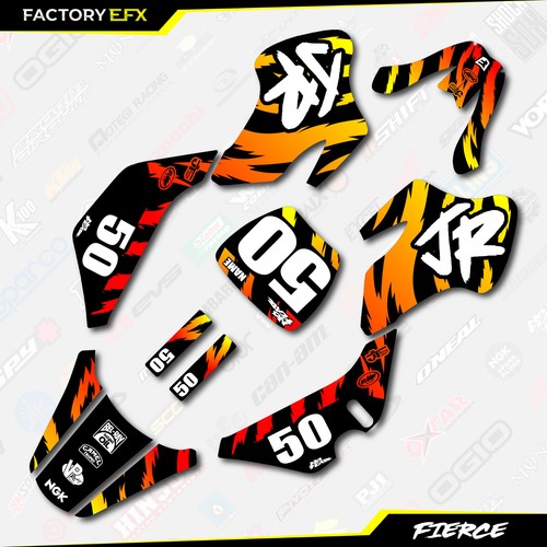 Fire Flame Fierce Racing Graphics kit Fits 00-06 Suzuki JR50 JR 50 Decal - Picture 5 of 5