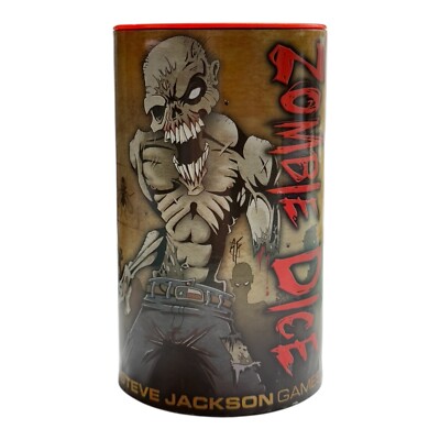 Zombie Dice Individual Replacement Black 6-Side Die in Yellow Green or Red UPick