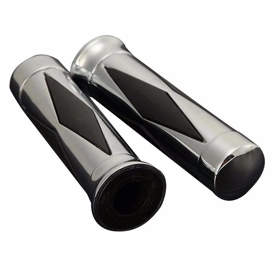 Empuñaduras cromadas de 1" 25 mm para Kawasaki Vulcan Honda Shadow VTX1800 VTX1300 Foto 4 de 4