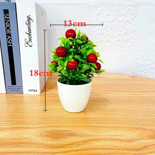 Artificial Potted Fake Fruit Tree Plant Bonsai Pot Home Garden Office Decoration - Picture 4 of 16