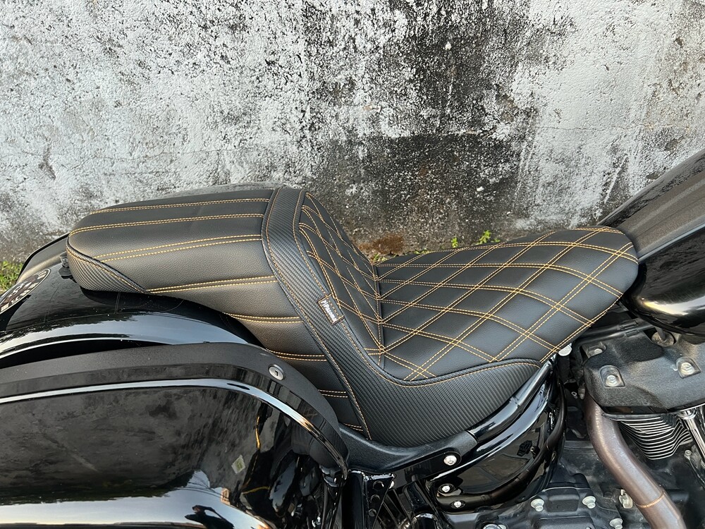 For Harley M8 Softail Low Rider ST FXLRST 2022-24 Soft Leather 2-Up Gel Pad Seat