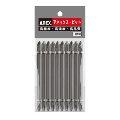 ANEX Screwdriver Power Bit Mag +2x110mm AP-14M 10pcs JIS Japan