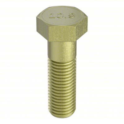 M16 x 2 x 100mm Hex Head Steel Bolts, Grade 10.9, Zinc Yellow [50 PCS]