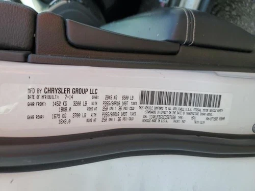 Used Right Door Mirror fits: 2014 Jeep Grand cherokee Power heated chrome w/turn