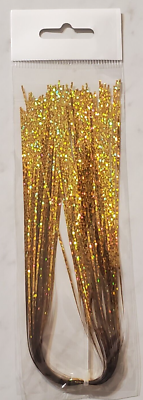 #ad #ad Disco Gold Magnum Flashabou 1mm 11 1 2quot; long Fly Tying LureJigTinsel Flash $5.20