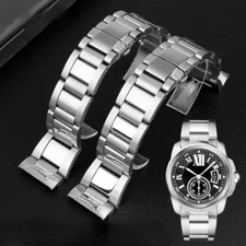 23mm Stainless Steel Watch Band Strap For Cartier Calibre W7100037 Bracelet Tool