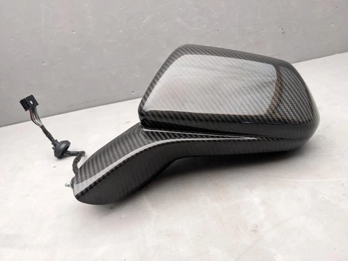 13 wire 2015-2018 Chevrolet Camaro LH Driver Side Mirror Carbon Fiber 84784449