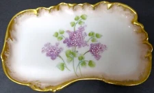 Antique Limoges Elite Trinket Pin Dish Vanity Tray Victorian Era Bawo Dotter 5x3