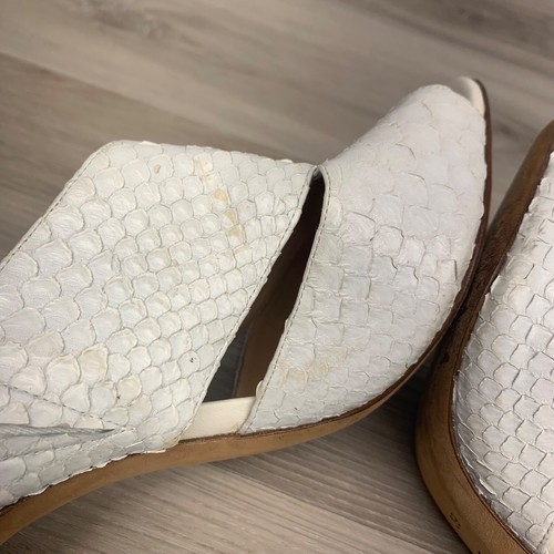 Alexandre Birman White Python Leather Slide Slip On High Heels Womens Size EU 39 - Picture 4 of 14