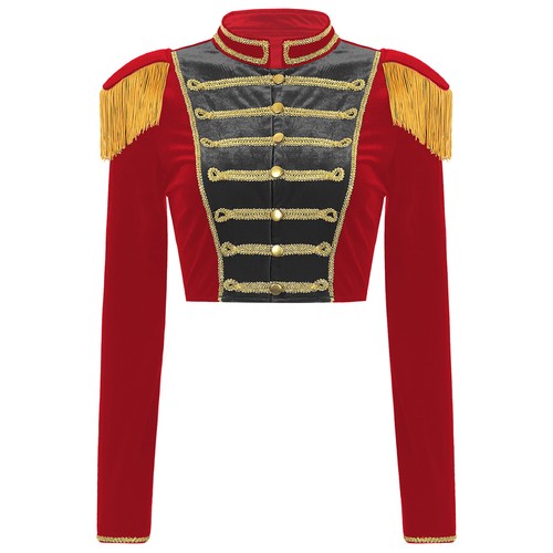 Womens Steampunk Long Sleeve Crop Jacket Coat Medieval Circus Fancy Dress Up - Picture 10 of 45