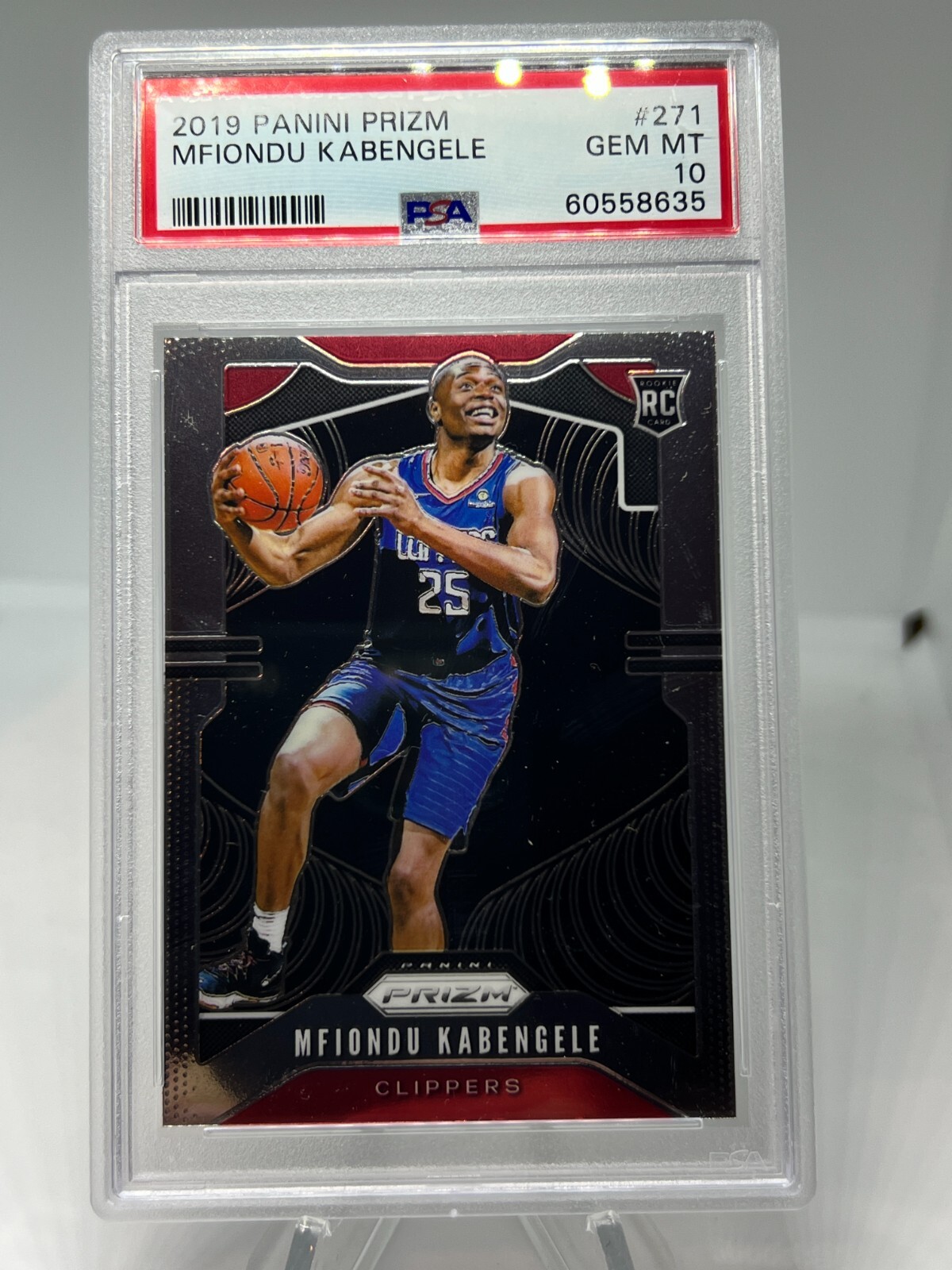 2019-20 Panini Prizm Rookie Mfiondu Kabengele #271 PSA 10 GEM MT Rookie RC