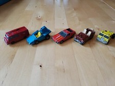 Vintage Lot Of 5 Matchbox & Hot Wheels Lot DeLorean, Real Rider Jeep, tyre fryer