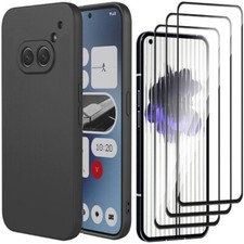 Étui Pour Nothing Phone 2A, Armure Slim Noir Silicone Antichoc Gel Téléphone