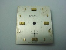 pearl Bulova Watch Dial Vintage 24.02mm by 21.05mm Subdial 5.8mm Gold Markers