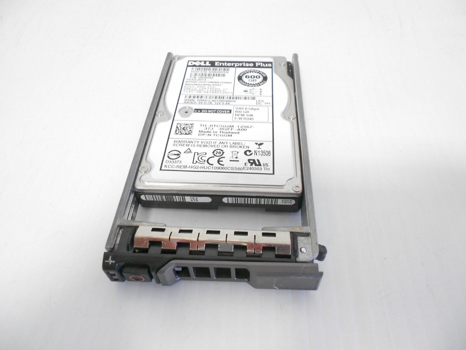 DELL TCGGM 600GB 10K SAS 2.5 SAS SERVER HARD DRIVE R610 R620 R630 ...