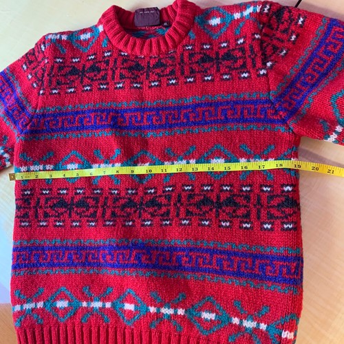 Chaps Ralph Lauren Sweater Pullover Wool Shetland Geometric Aztec Tribal Western - Picture 8 of 12