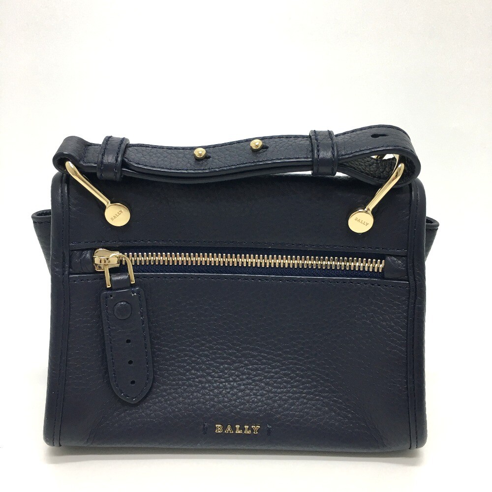 BALLY WAE06VCV011I135O 関税送料込 BALLY logo 2WAY Shoulder Bag Leather Navy | eBay