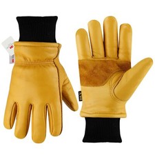 Winter Leather Work Gloves for Men, Warm Thinsulate Insulation, Waterproof, A...