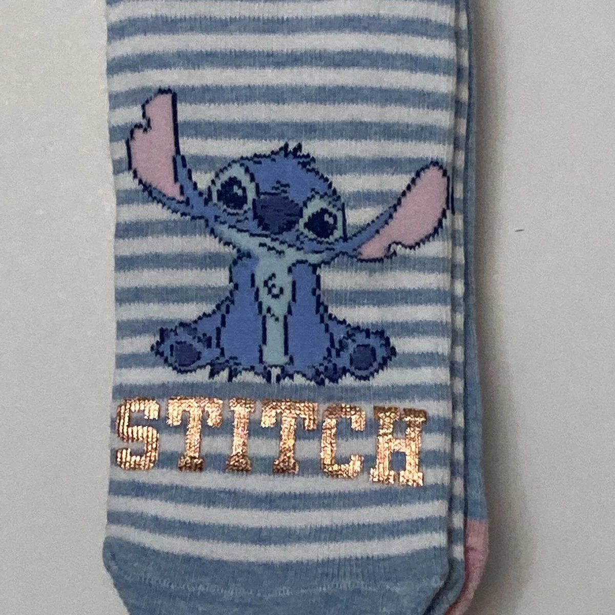 Conjunto de Calcetines Primark Stitch Angel Disney EE. UU. 6-10 Rayas Azules Paquete de 3 Rosa Ohana Nuevo