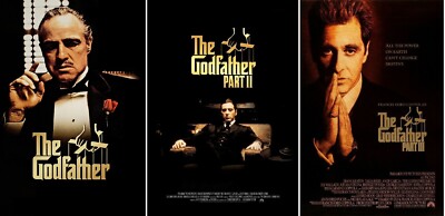 The Godfather Trilogy Movie Poster Collection Set - Part 1 2 3 III 