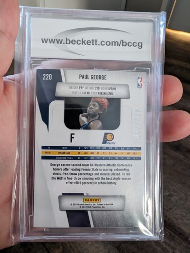 Prestige 2010-2011 Bonus Shots Orange Paul George Rookie Card: BCCG 10 Mint... - Bild 4 von 6