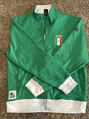 RARE FIFA OFFICIAL LICENSED MEXICO SOUTH AFRICA 2010 TRACK JACKET SZ L