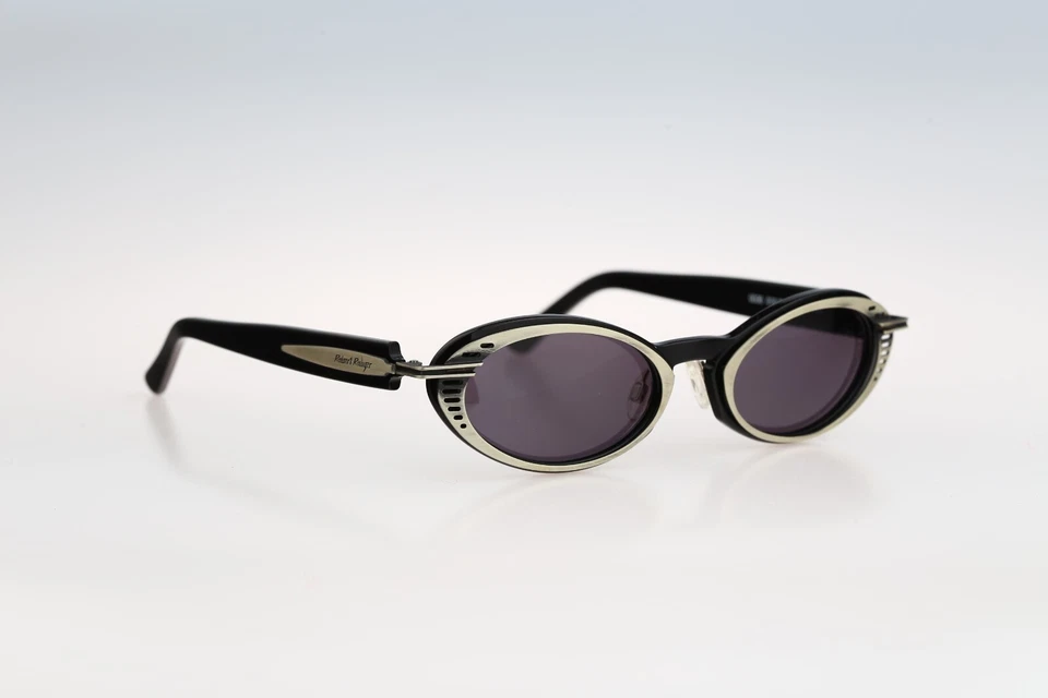 Robert Rudger 0036 010 37 años 90 negro y gunmetal ovalado ojo de gato gafas de sol mujeres Nuevo de Lote Antiguo Foto 3 de 4