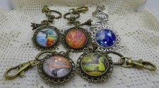 Lot of 4 - Double Sided - Dangle Key Chains - Inspirational
