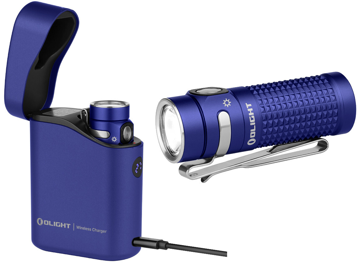 Olight Baton 4 Orange Premium - Torcia LED Ricaricabile 1300 Lumen Con Custodia