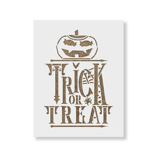 Trick Or Treat Stencil - Durable  Reusable Mylar Stencils