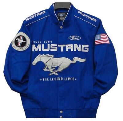 Authentic Mustang Racing Embroidered Cotton Jacket JH Design Authentic Mustang Racing Embroidered Cotton Jacket JH Design
