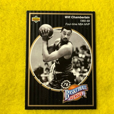 WILT CHAMBERLAIN 1992 UPPER DECK NBA '76 BASKETBALL HEROES INSERT