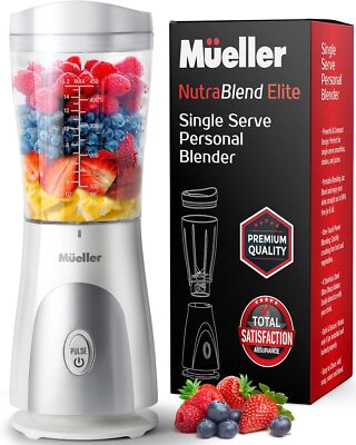 Personal Blender for Shakes and Smoothies with 15 Oz Travel Cup and Lid, Juices,