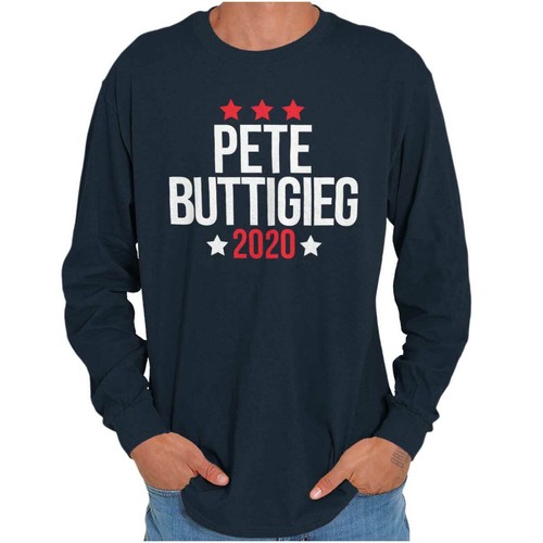 Pete Buttigieg President Political Election Long Sleeve Tshirt Tee for Adults - Picture 3 of 5