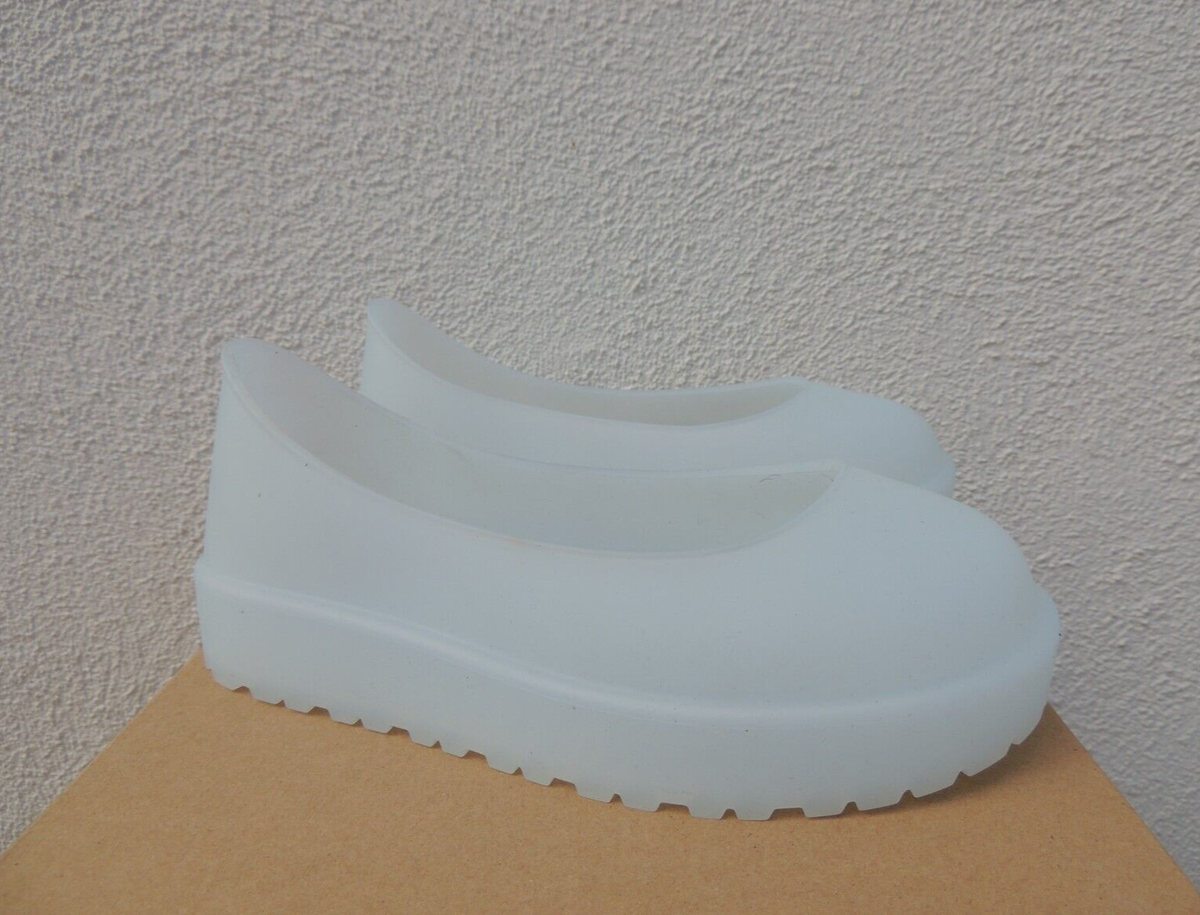 UGG CLEAR WATERPROOF RUBBER RAIN BOOT GUARD GALOSH, US XS WOMEN