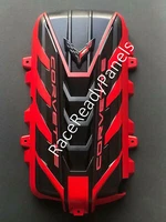 2020/24 CORVETTE C8 ENGINE COVER TORCH RED CARBON FIBER CARBON FIBER RAILS OEM (For: More than one vehicle)