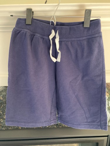 Hanna Andersson Shorts Boys 150 US Youth 12 Blue Stretch Knit Drawstring 9" long