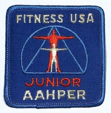 Fitness USA Junior AAHPER Embr. Patch c1970's? 3" x 3" VGC (#2)