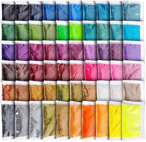 Extra Fine Glitter, 60 Colors, 300g packs, for Art Crafts Cosmetics Tumblers